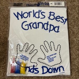White Shirt - World's Best Grandpa Design Kid Craft Father’s Day